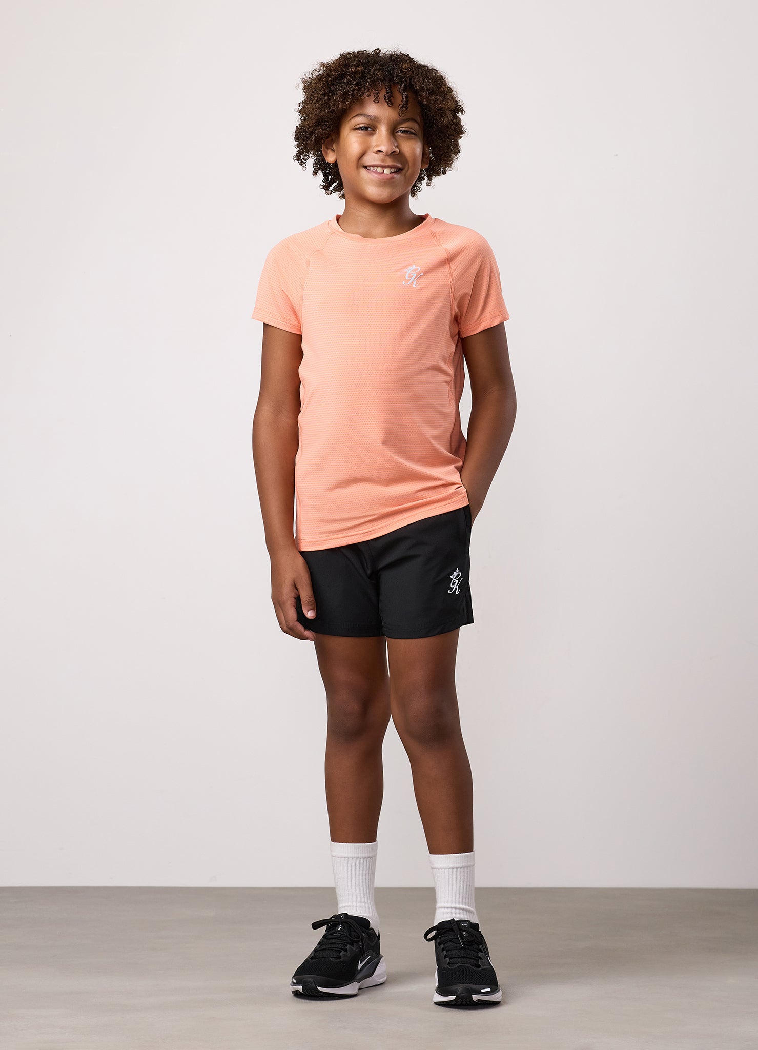 Gym King Kids Energy Grindle Tee - Sunset Coral