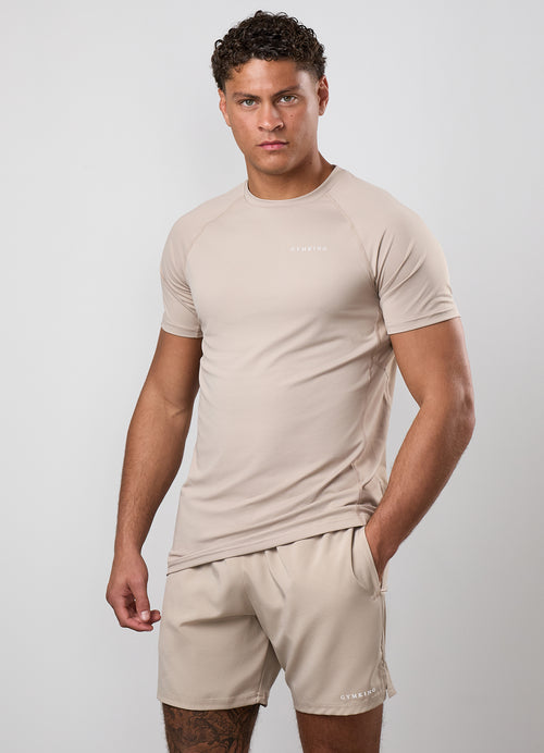 Gym King Energy Linear T-Shirt - Stoneware