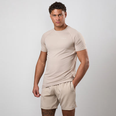Gym King Energy Linear T-Shirt - Stoneware