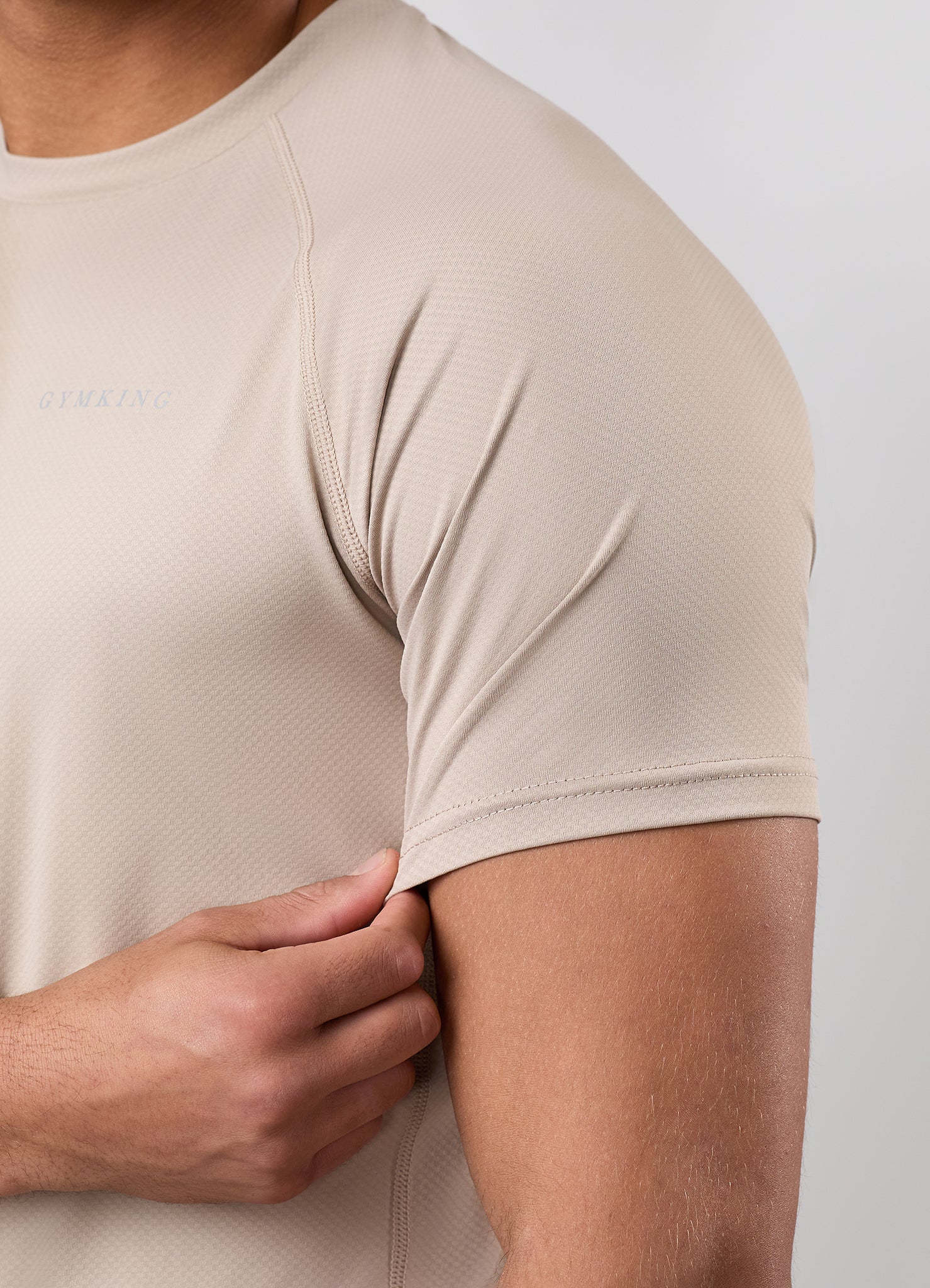 Gym King Energy Linear T-Shirt - Stoneware