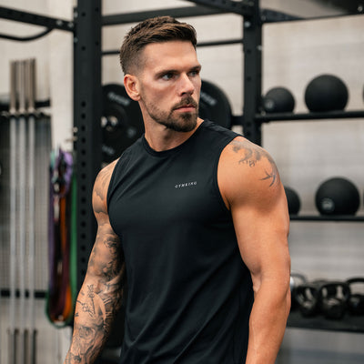 Gym King Energy Linear Vest - Black