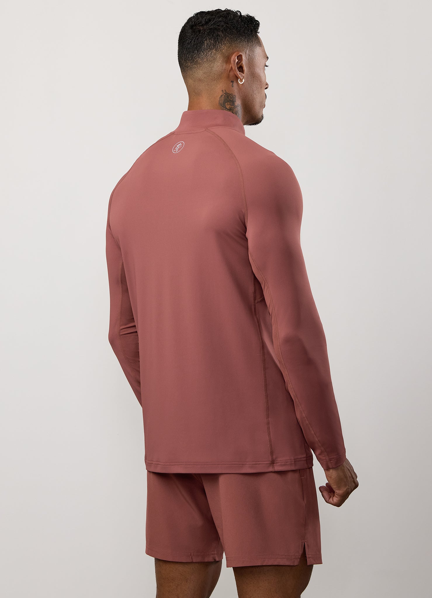 Gym King Energy 1/4 Zip Funnel - Rust Red