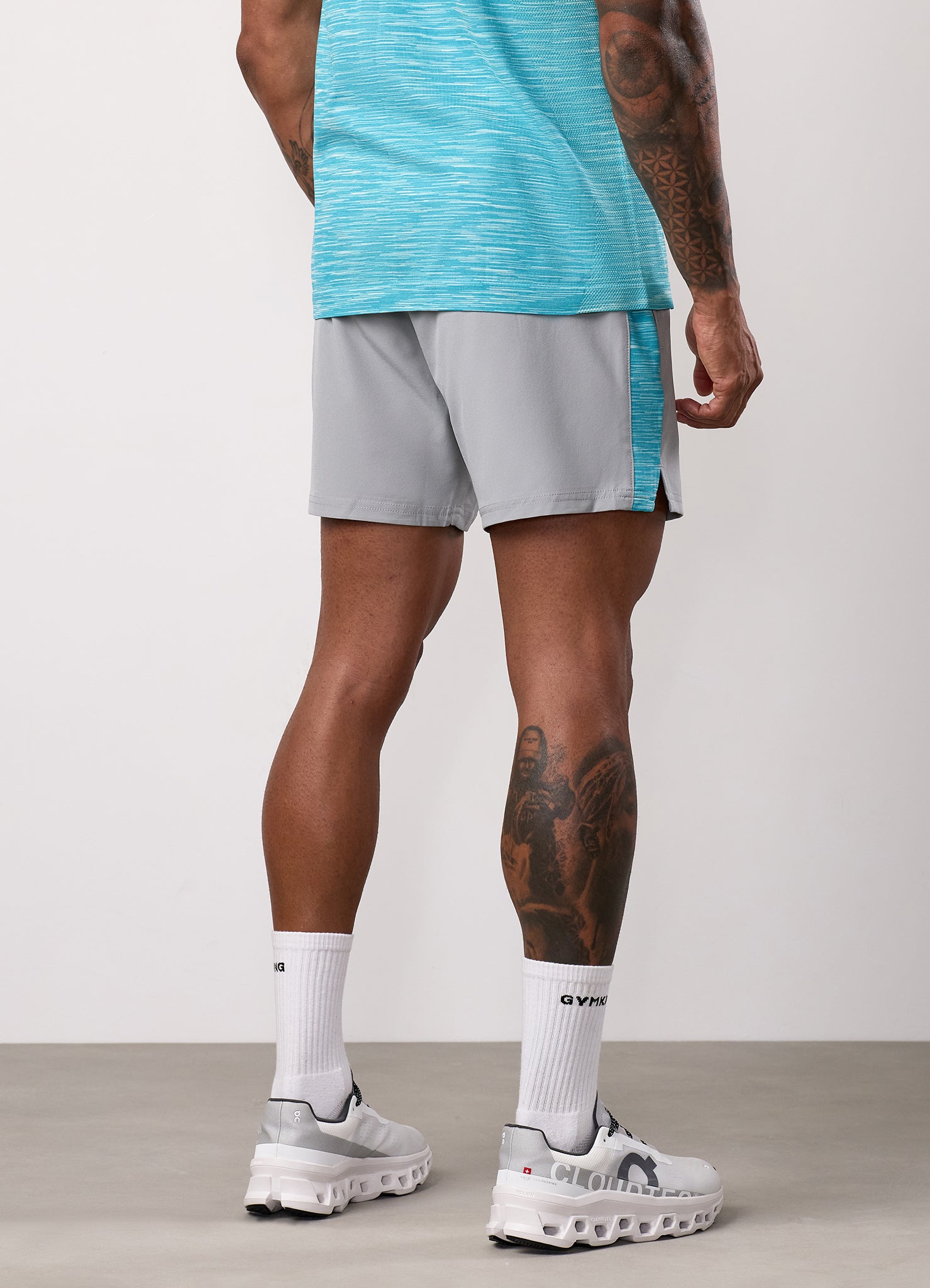 Gym King Energy Space Dye Short - Urban Grey/Ocean Blue Multi