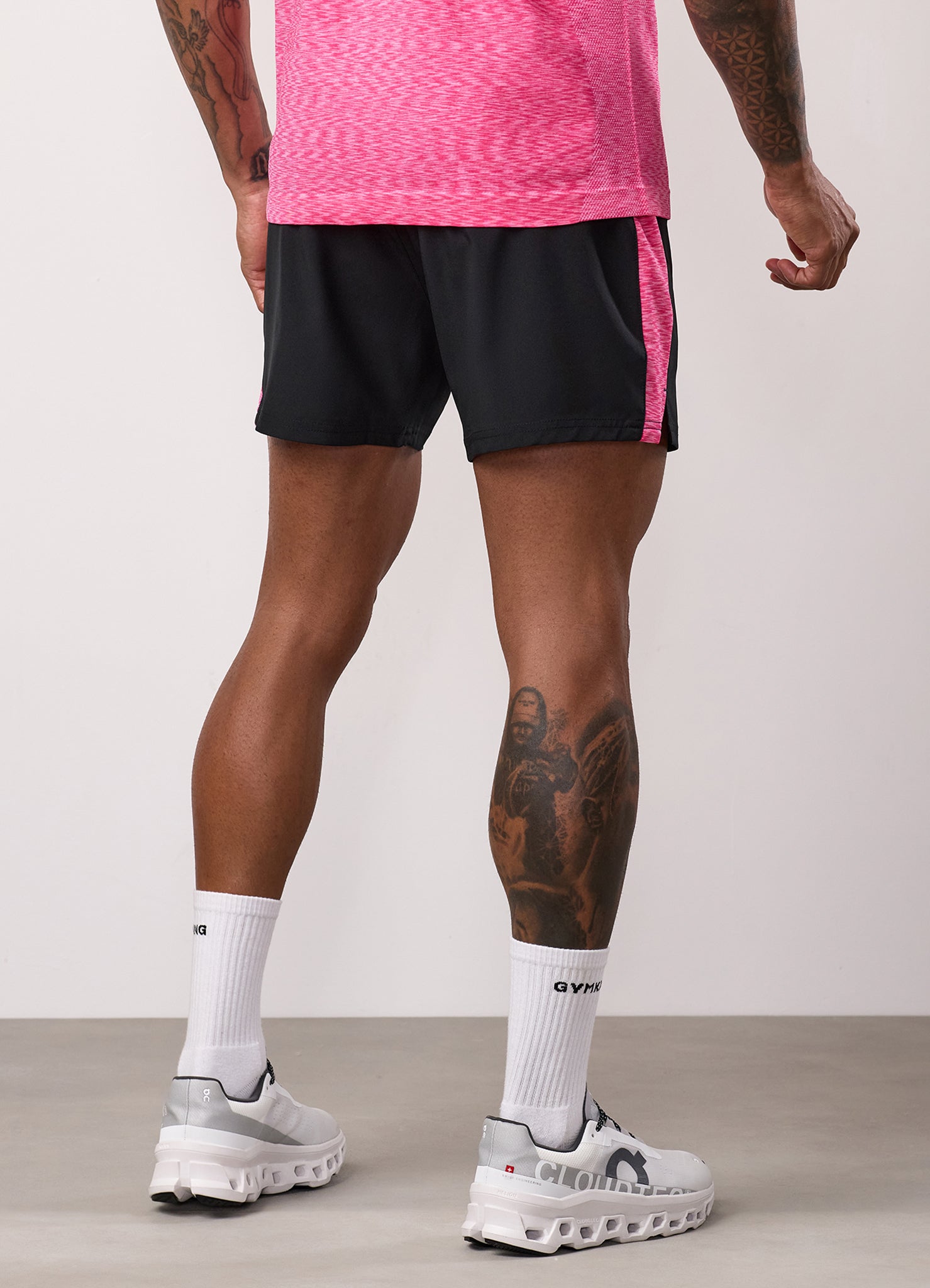 Gym King Energy Space Dye Short - Black/Hot Pink Multi