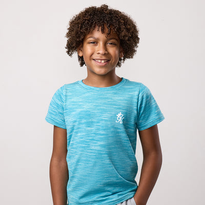 Gym King Kids Energy Space Dye Tee - Ocean Blue Multi