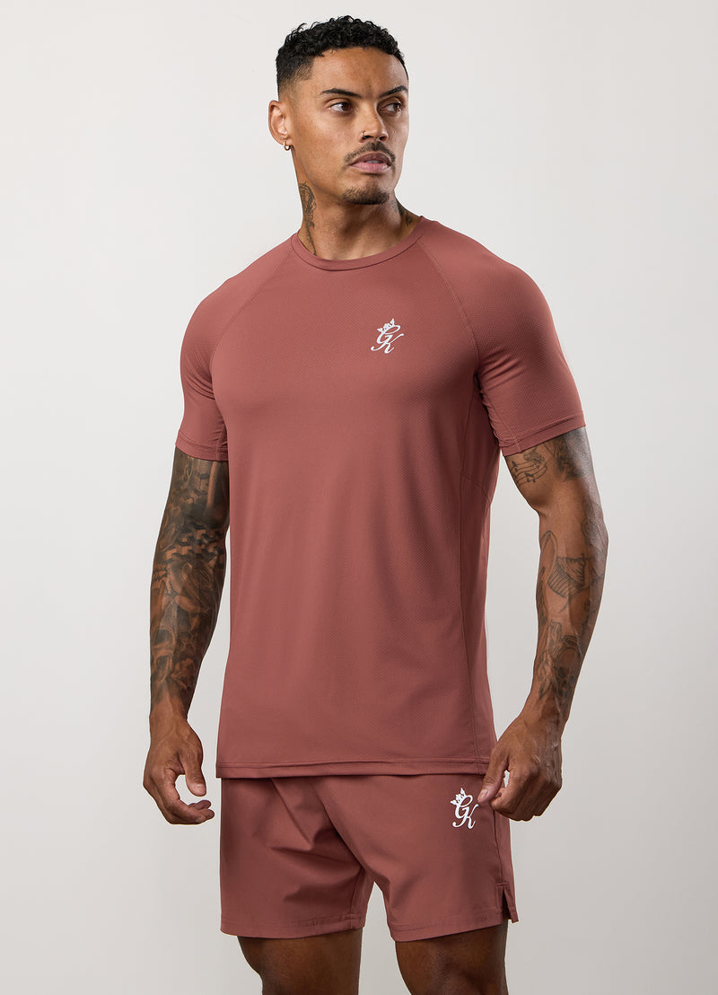 Gym King Energy Tee - Rust Red