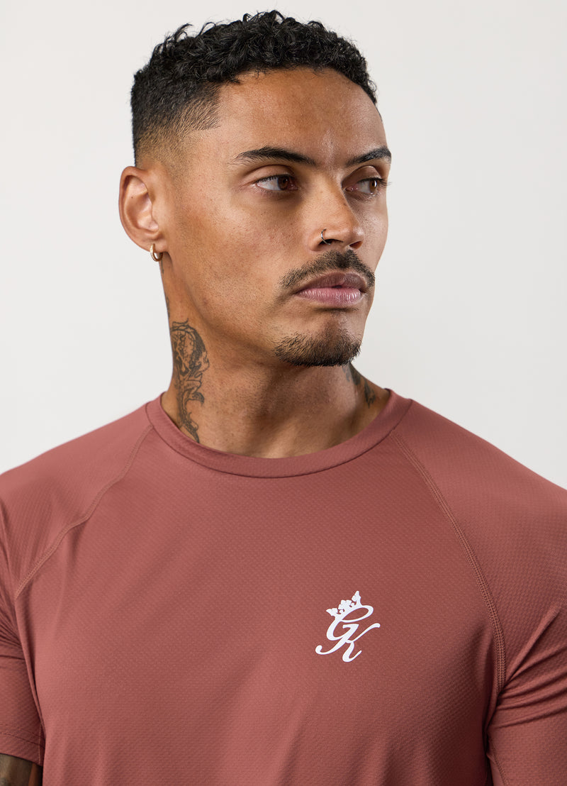 Gym King Energy Tee - Rust Red