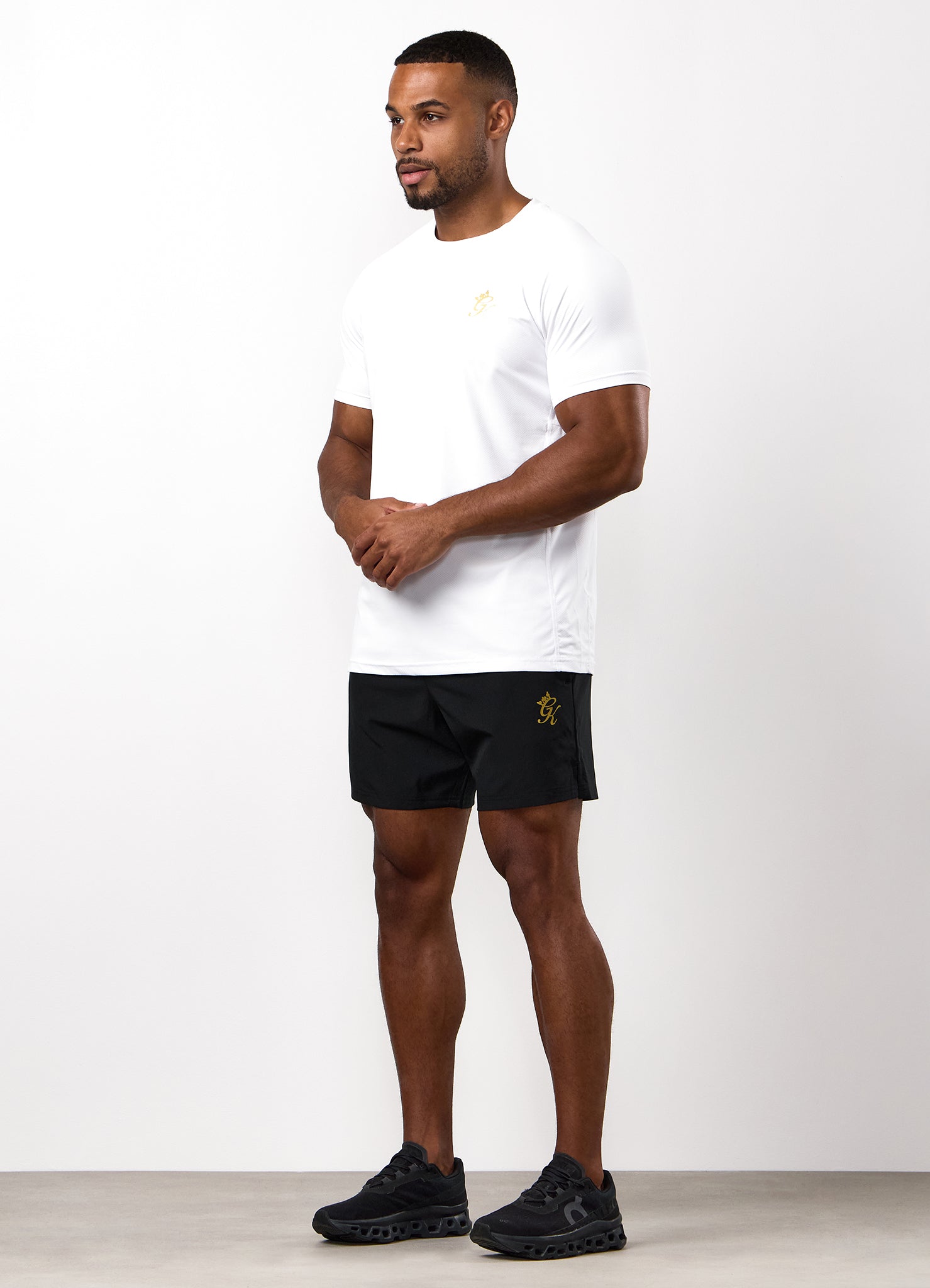 Gym King Energy Tee - White/Gold