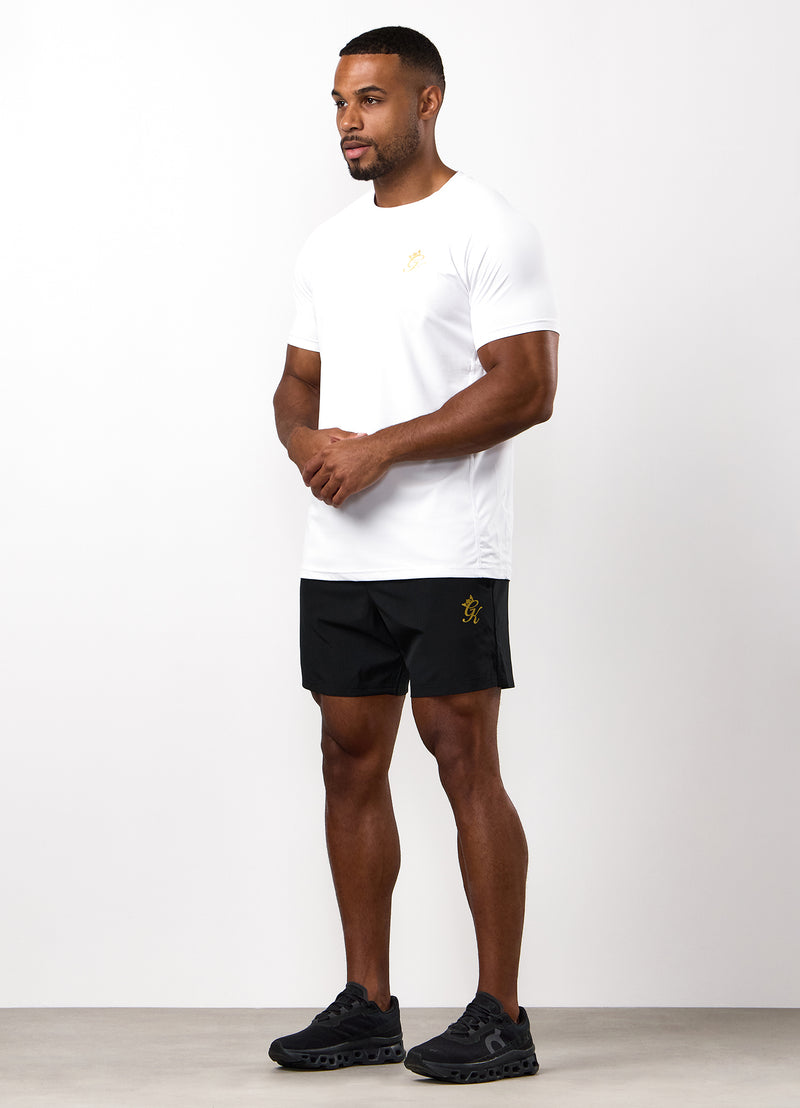 Gym King Energy Tee - White/Gold
