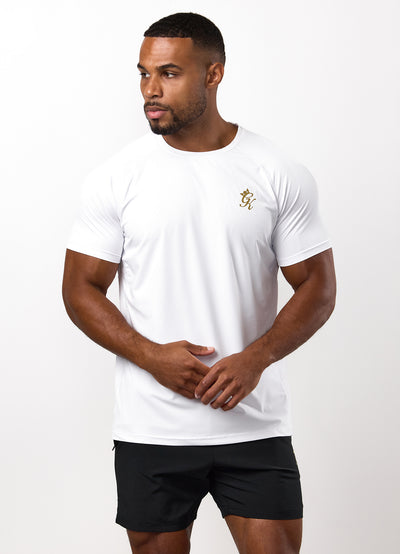 Gym King Energy Tee - White/Gold