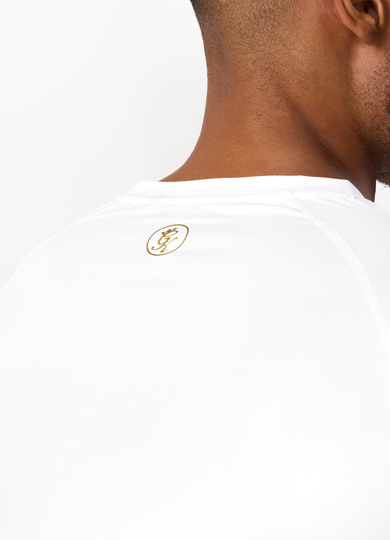 Gym King Energy Tee - White/Gold