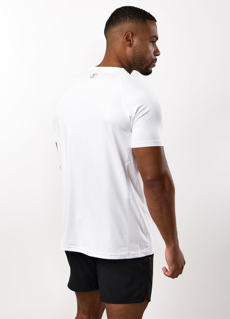 Gym King Energy Tee - White/Gold