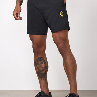 Gym King Energy Short - 6” - Black/Gold