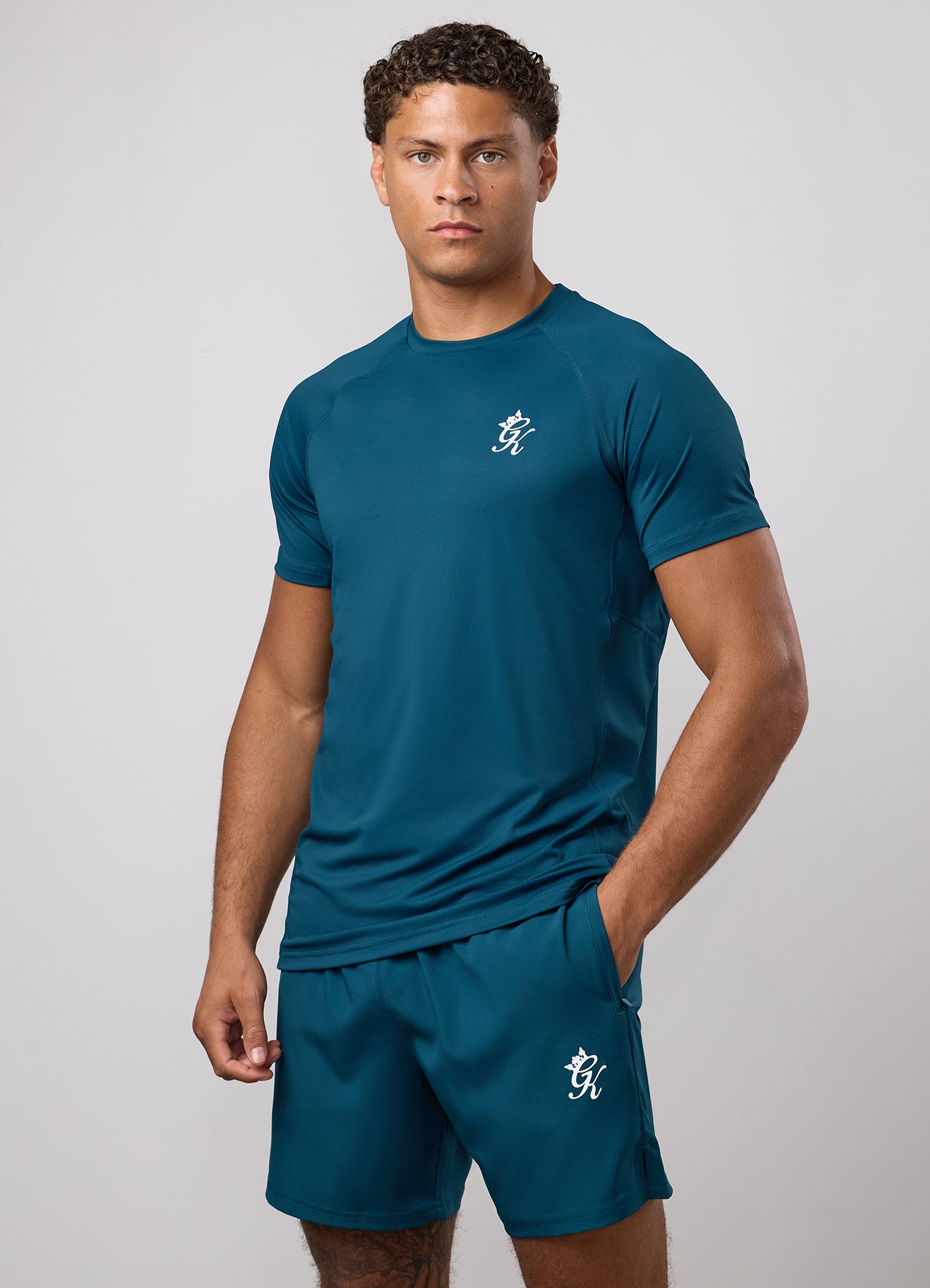Gym King Energy Tee - Oil Blue