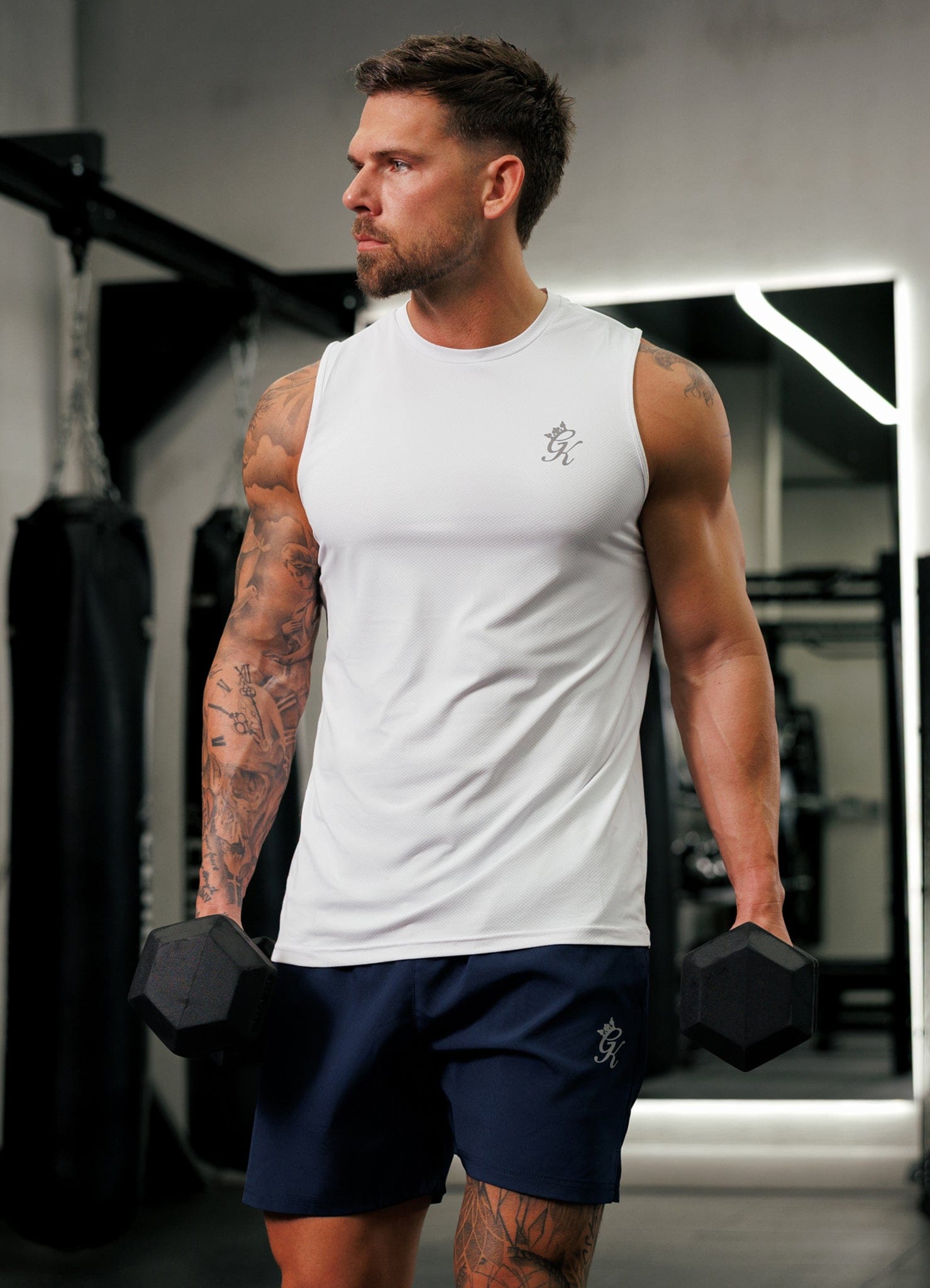 Gym King Energy Vest - White