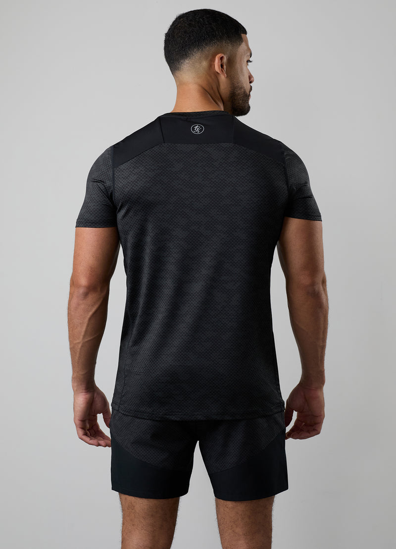 Gym King Enigma AOP Tee - Black