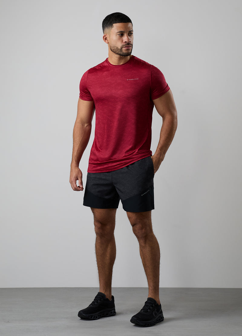 Gym King Enigma AOP Tee - Deep Red