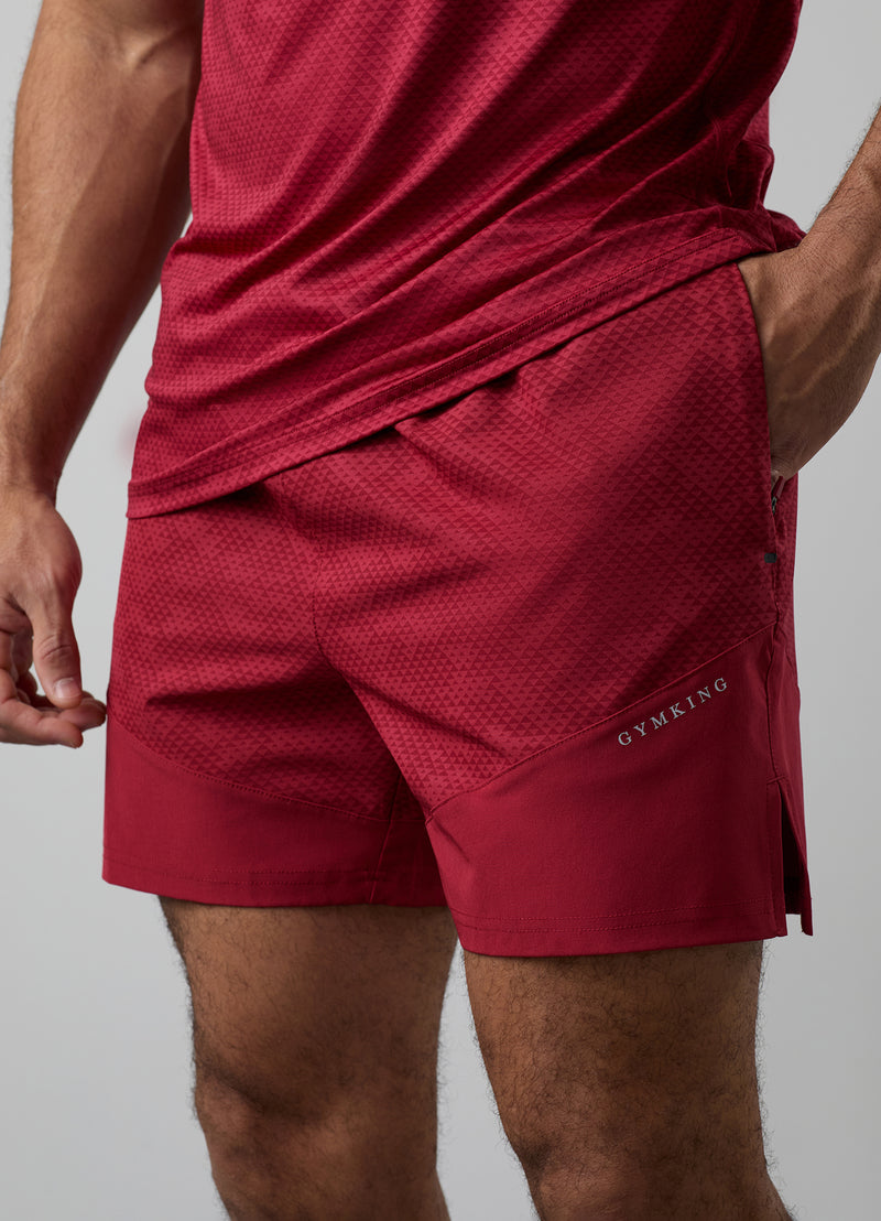 Gym King Enigma AOP Short - Deep Red