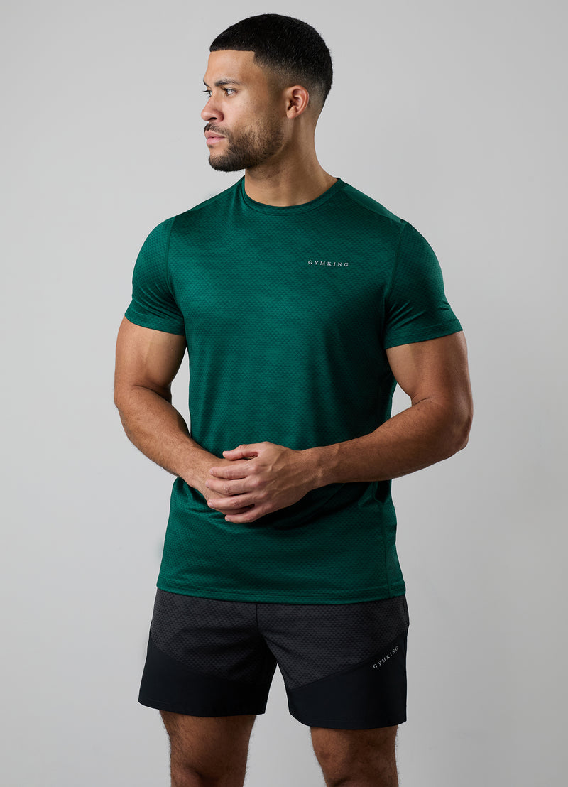 Gym King Enigma AOP Tee - Emerald Green