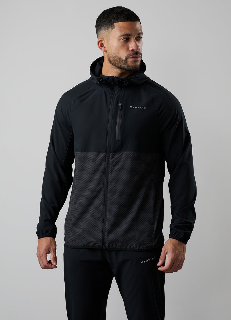 Gym King Enigma Full Zip Hood - Black