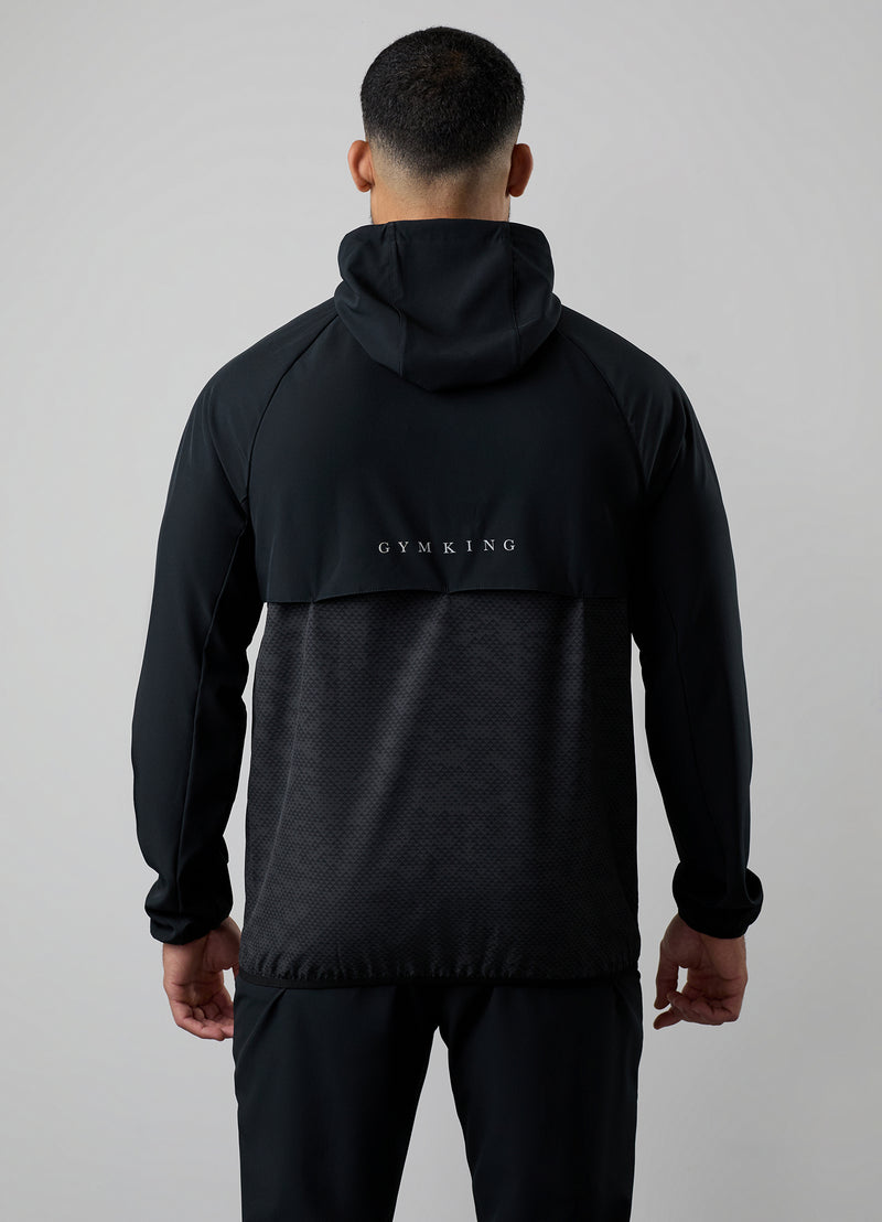 Gym King Enigma Full Zip Hood Tracksuit - Black