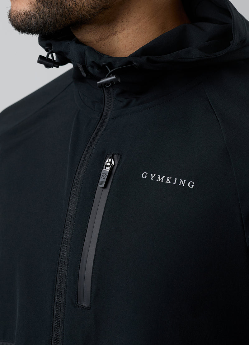 Gym King Enigma Full Zip Hood Tracksuit - Black