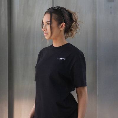 Gym King Established Boyfriend Tee - Black/White