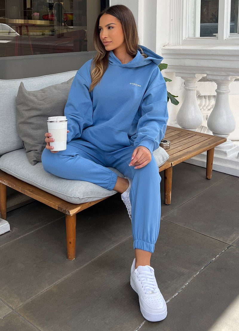 Gym King Established Relaxed Fit Hood - Coastal Blue
