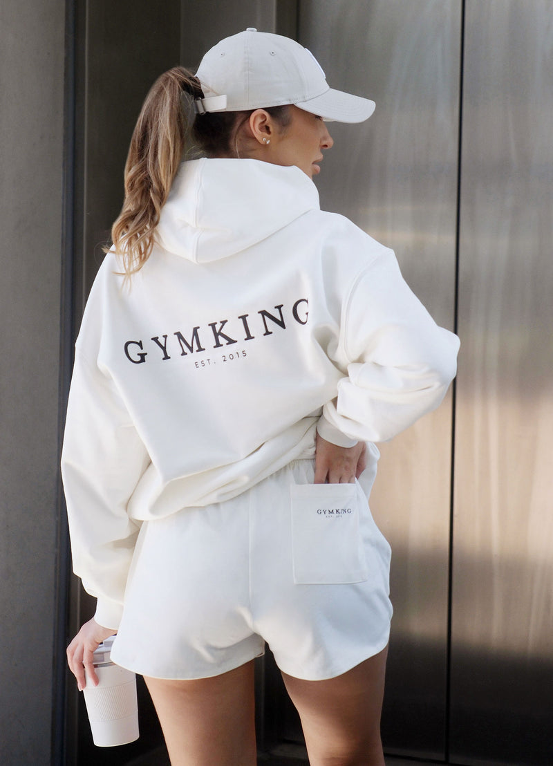 Gym King Established Relaxed Fit Hood - Cream