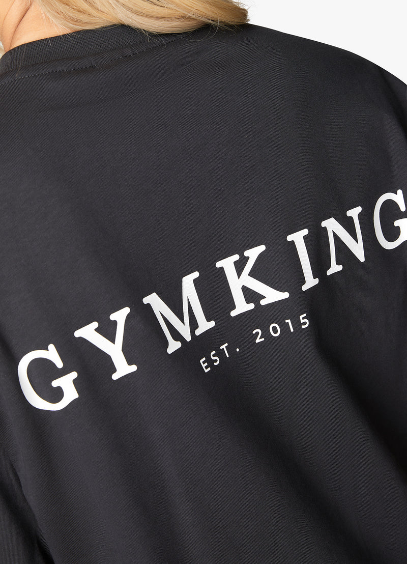 Gym King Established BF Tee - Dark Pewter