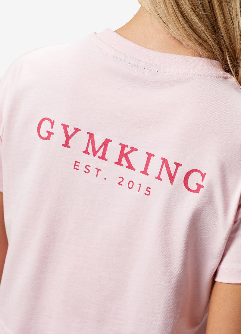 Gym King Established Cap Sleeve Tee - Candyfloss Pink