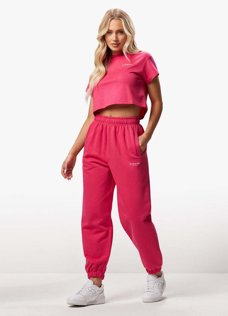 Gym King Established Relaxed Fit Jogger - Raspberry Burst