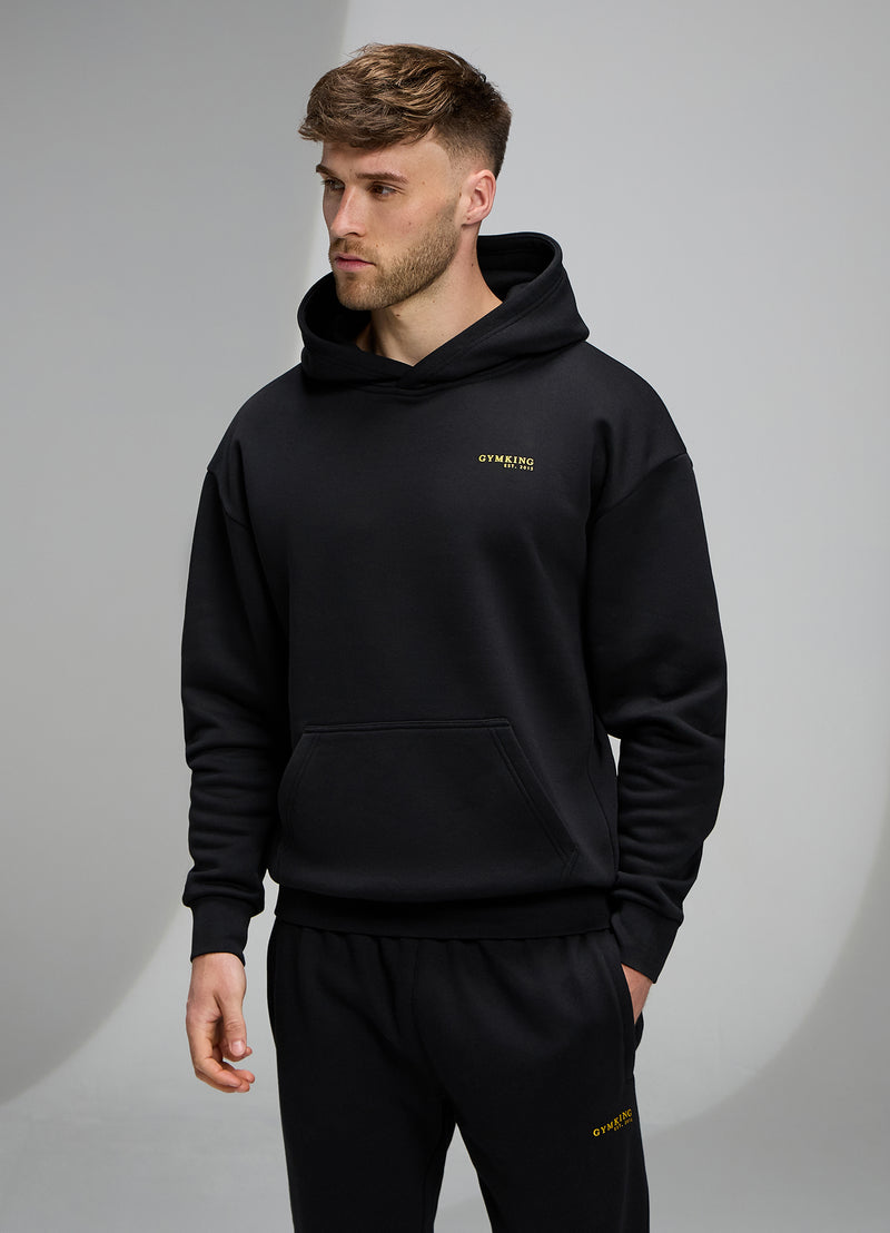 Gym King Established Relaxed Fit Tracksuit - Black/Gold