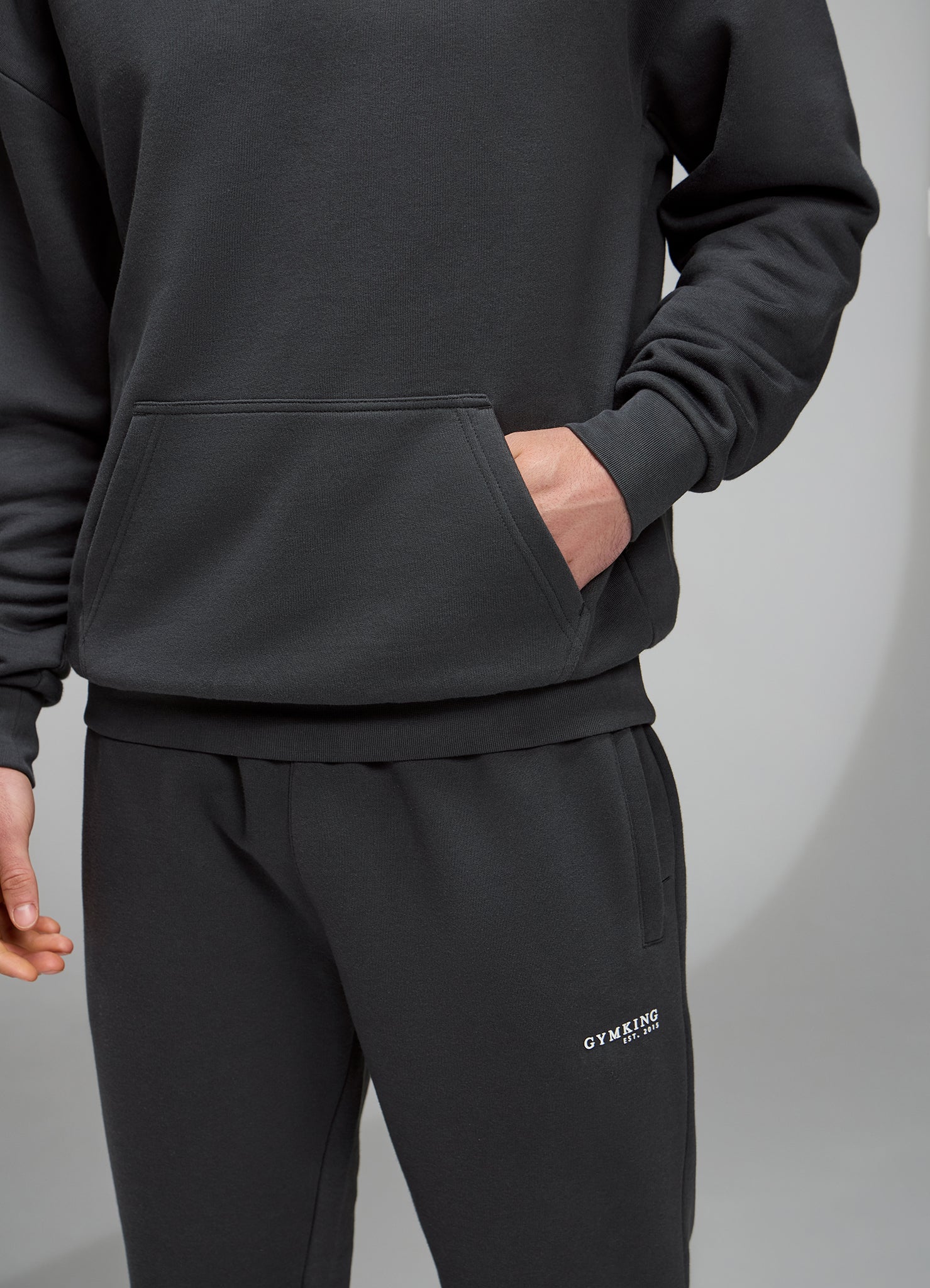 Gym King Established V2 Hood Tracksuit - Green Smoke