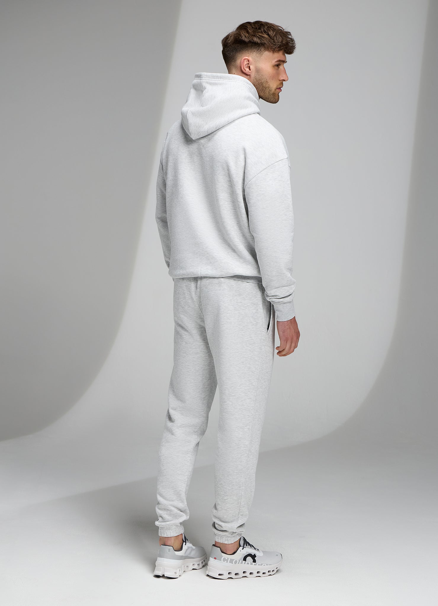 Gym King Established Relaxed Fit Tracksuit - Snow Marl