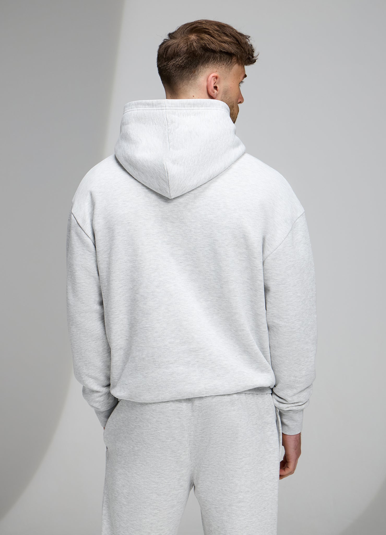 Gym King Established Relaxed Fit Tracksuit - Snow Marl