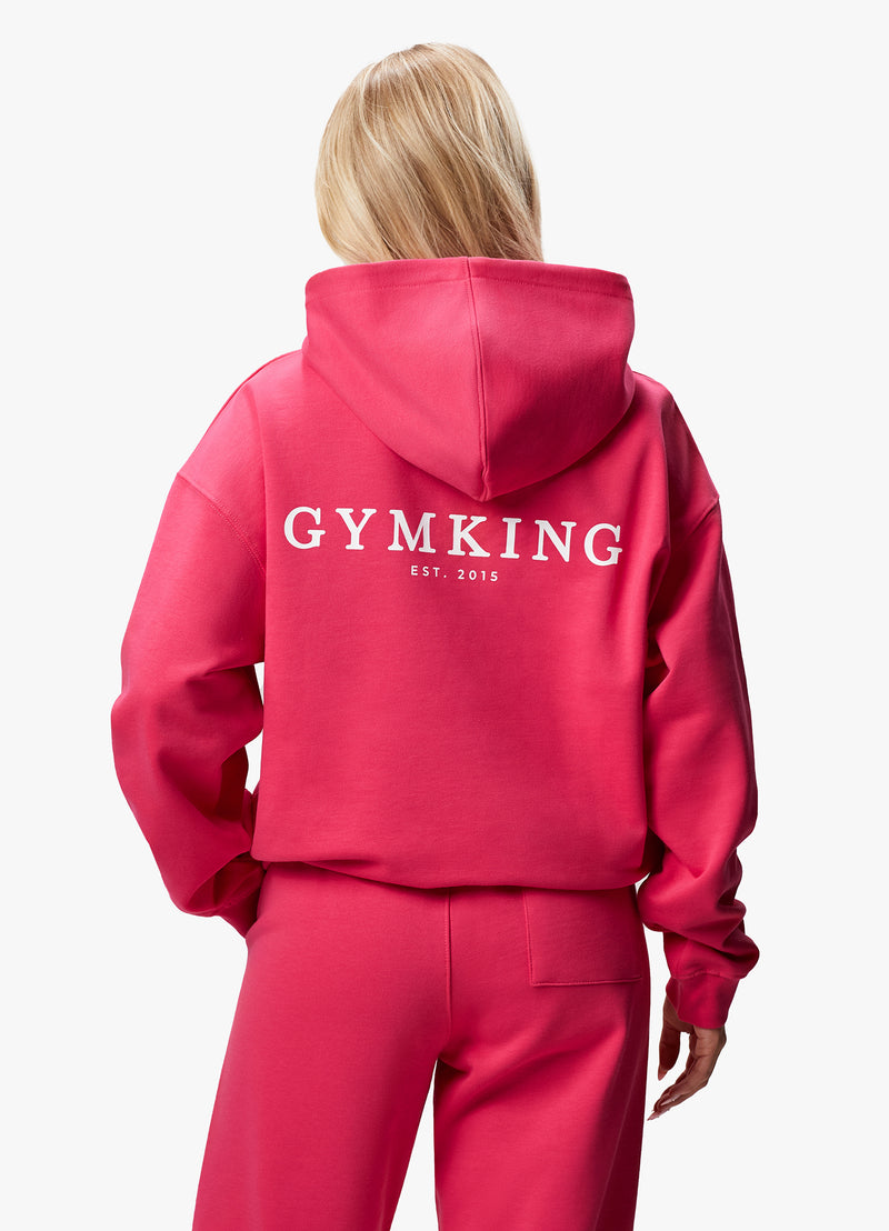 Gym King Established Relaxed Fit Hood - Raspberry Burst