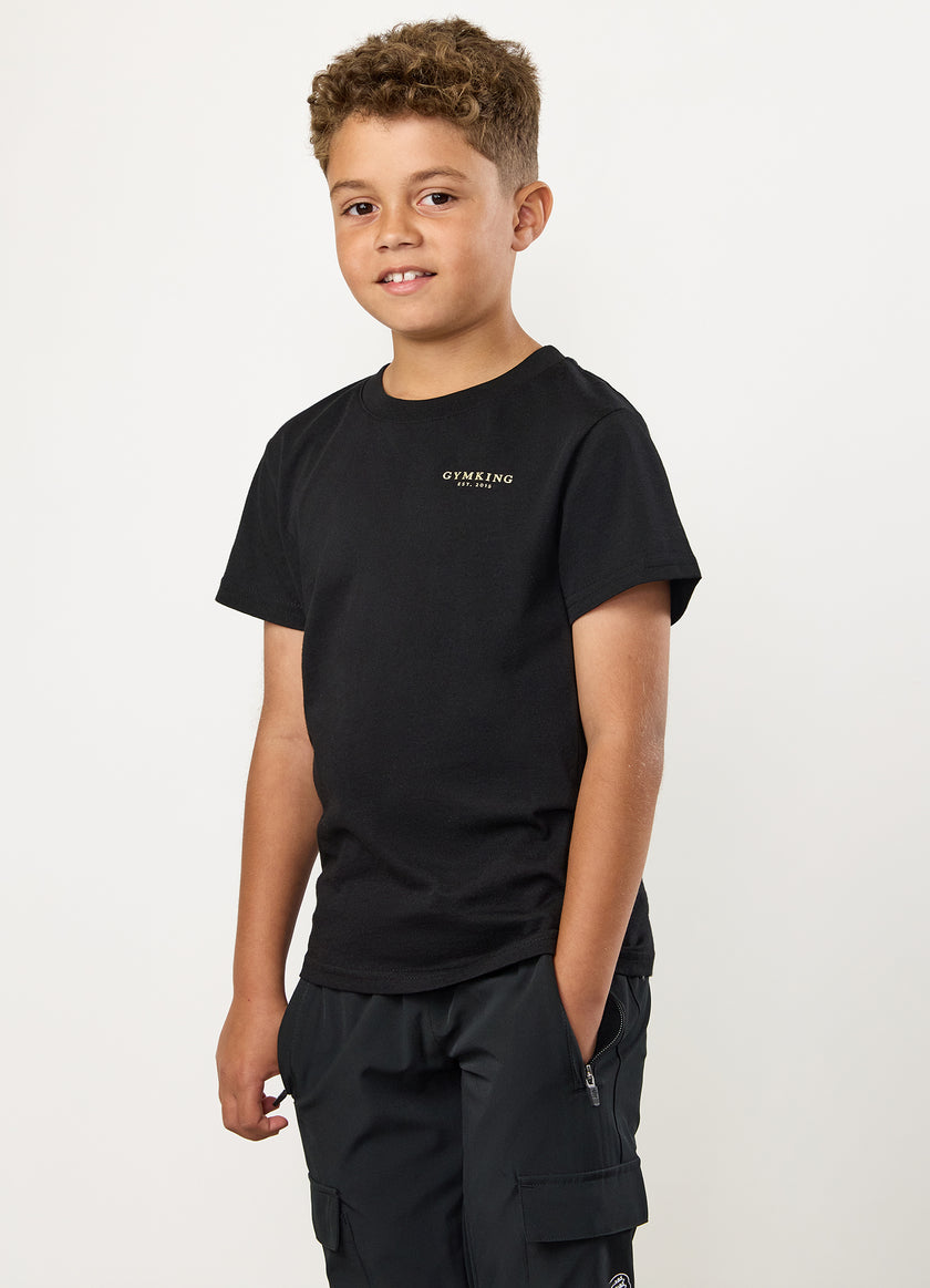 Gym King Kids Established Tee - Black/Gold
