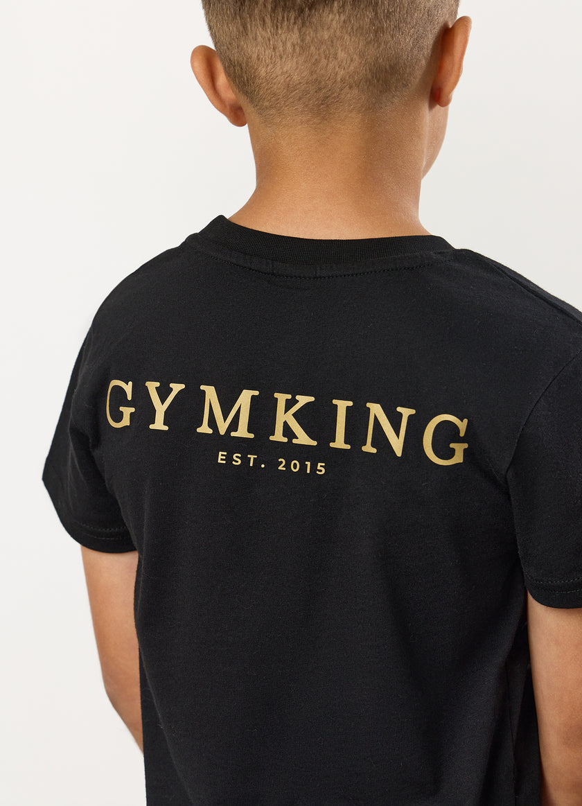 Gym King Kids Established Tee - Black/Gold