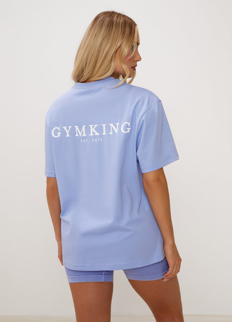 Gym King Established Boyfriend Tee - Cornflower Blue