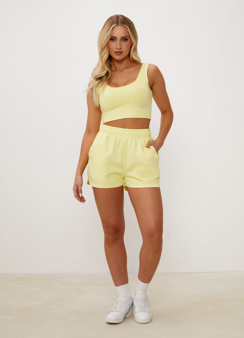 Gym King Established Jersey Short - Lemon Sherbet