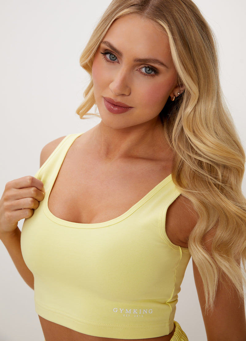 Gym King Established Bralette - Lemon Sherbet