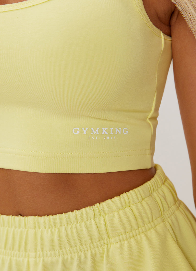 Gym King Established Bralette - Lemon Sherbet