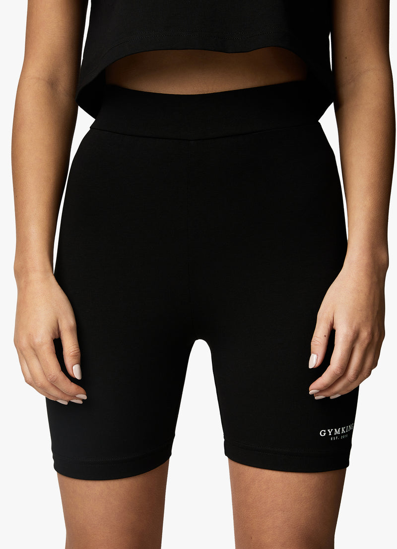 Gym King Established Cycle Short - Black/White