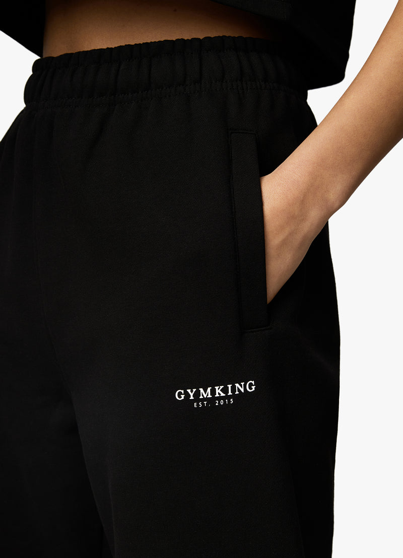 Gym King Established Relaxed Jogger - Black/White