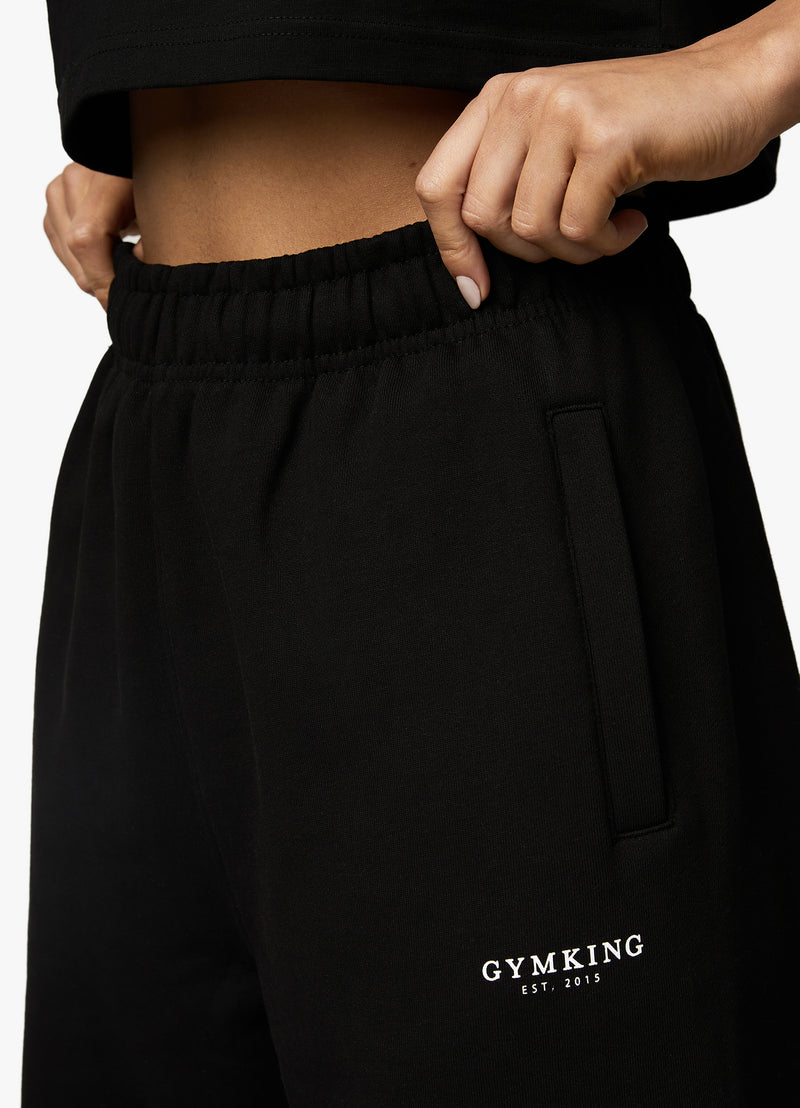 Gym King Established Relaxed Jogger - Black/White