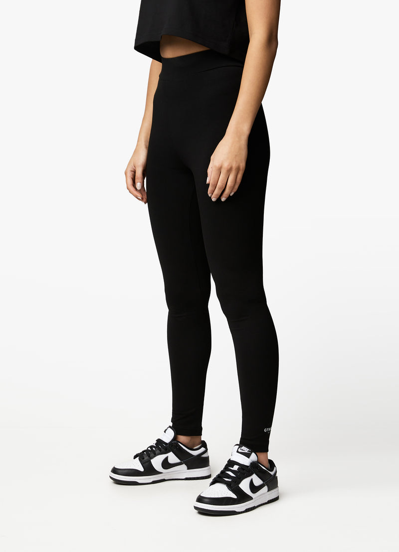 Gym King Established Jersey Legging - Black/White