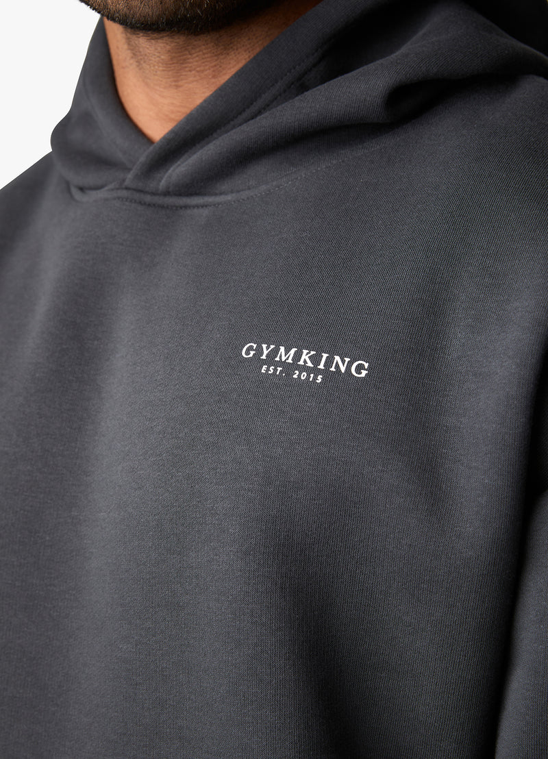 Gym King Established Hood - Dark Pewter