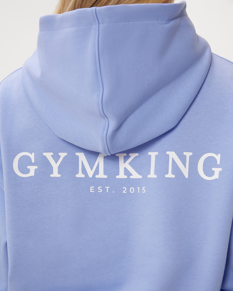 Gym King Established Relaxed Fit Hood - Cornflower Blue