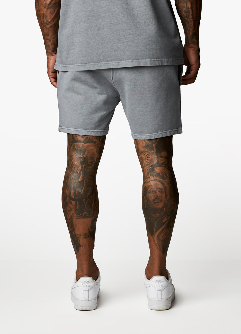 Gym King Est. Legacy Short - Washed Grey